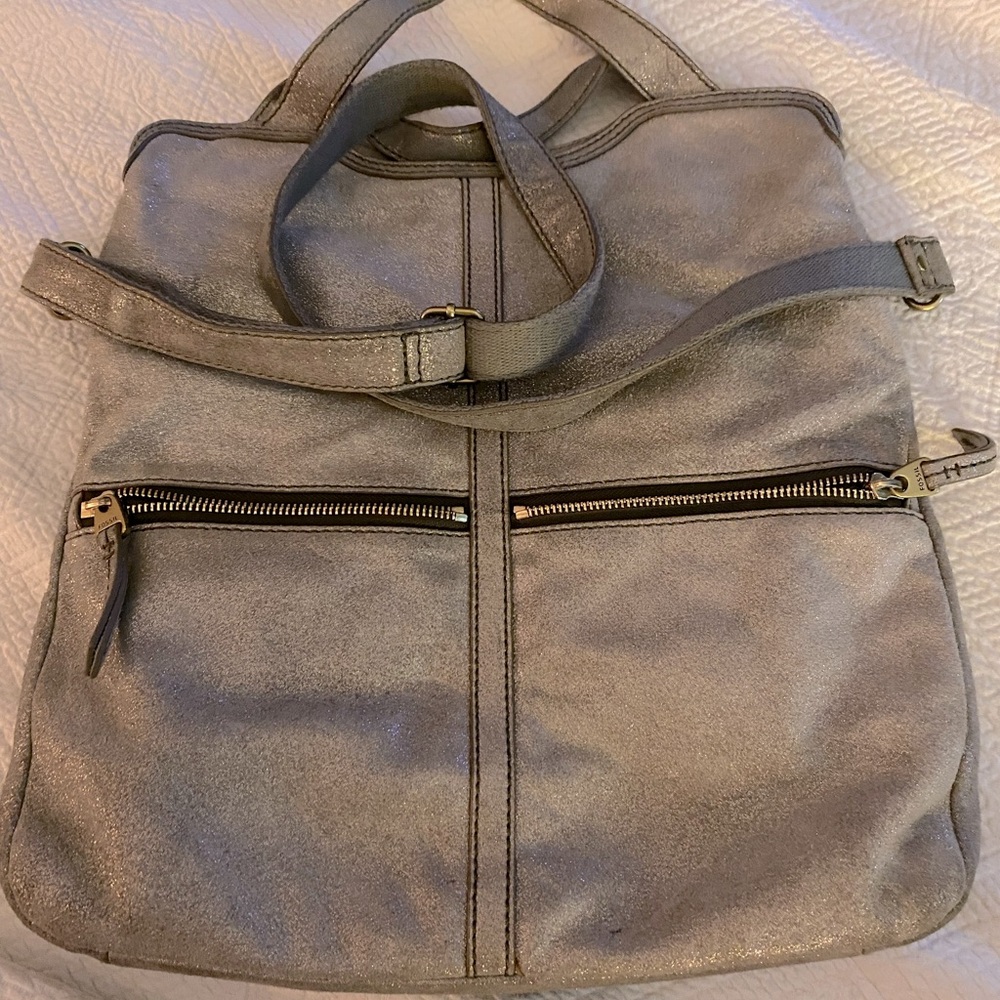 Fossil leather crossbody or shoulder bag